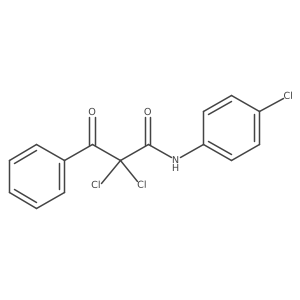 2,2-dichloro-N-(4-chlorophenyl)-3-oxo-3-phenylpropanamide Structure