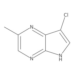 7-chloro-2-methyl-5H-pyrrolo[2,3-b]pyrazine结构式