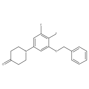1-(3-(Benzyloxy)-4,5-difluorophenyl)piperidin-4-one结构式