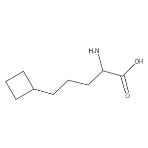 (2R)-2-amino-5-cyclobutylpentanoic acid结构式