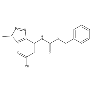 (3R)-3-{[(benzyloxy)carbonyl]amino}-3-(2-methyl-2H-1,2,3,4-tetrazol-5-yl)propanoic acid Structure