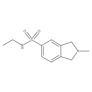 N-ethyl-2-methyl-2,3-dihydro-1H-isoindole-5-sulfonamide结构式