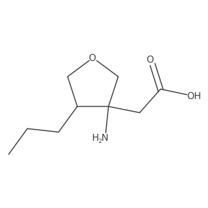 2-(3-Amino-4-propyloxolan-3-yl)acetic acid Structure