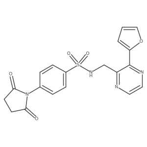 4-(2,5-dioxopyrrolidin-1-yl)-N-((3-(furan-2-yl)pyrazin-2-yl)methyl)benzenesulfonamide Structure