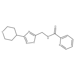 N-((3-(tetrahydro-2H-thiopyran-4-yl)-1,2,4-oxadiazol-5-yl)methyl)picolinamide Structure