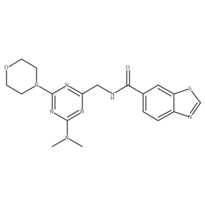 N-((4-(dimethylamino)-6-morpholino-1,3,5-triazin-2-yl)methyl)benzo[d]thiazole-6-carboxamide结构式