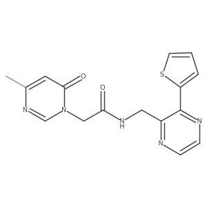 2-(4-methyl-6-oxopyrimidin-1(6H)-yl)-N-((3-(thiophen-2-yl)pyrazin-2-yl)methyl)acetamide Structure