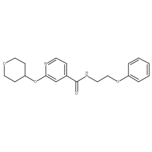 N-(2-phenoxyethyl)-2-((tetrahydro-2H-pyran-4-yl)oxy)isonicotinamide结构式