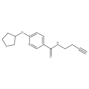 N-(but-3-yn-1-yl)-6-((tetrahydrothiophen-3-yl)oxy)nicotinamide Structure