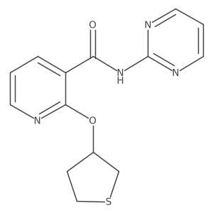 N-(pyrimidin-2-yl)-2-((tetrahydrothiophen-3-yl)oxy)nicotinamide Structure