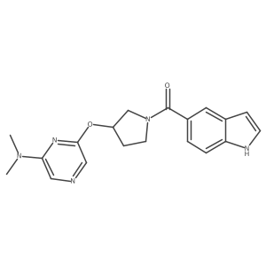 (3-((6-(dimethylamino)pyrazin-2-yl)oxy)pyrrolidin-1-yl)(1H-indol-5-yl)methanone Structure
