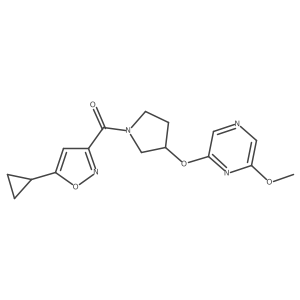 (5-Cyclopropylisoxazol-3-yl)(3-((6-methoxypyrazin-2-yl)oxy)pyrrolidin-1-yl)methanone结构式