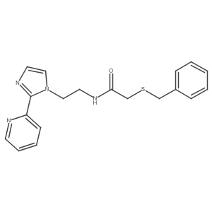 2-(benzylthio)-N-(2-(2-(pyridin-2-yl)-1H-imidazol-1-yl)ethyl)acetamide结构式