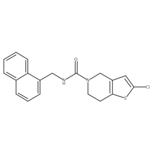 2-chloro-N-(naphthalen-1-ylmethyl)-6,7-dihydrothieno[3,2-c]pyridine-5(4H)-carboxamide结构式