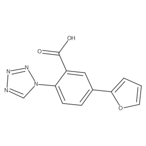 5-(furan-2-yl)-2-(1H-1,2,3,4-tetrazol-1-yl)benzoic acid Structure