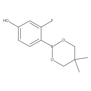 4-(5,5-Dimethyl-1,3,2-dioxaborinan-2-YL)-3-fluorophenol结构式