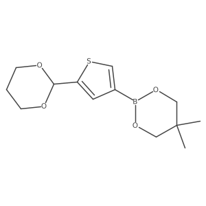 2-(5-(1,3-Dioxan-2-yl)thiophen-3-yl)-5,5-dimethyl-1,3,2-dioxaborinane Structure