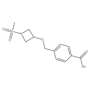 4-(((1-(Methylsulfonyl)azetidin-3-yl)oxy)methyl)benzoic acid Structure