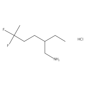 5-(Aminomethyl)-2,2-difluoroheptane hydrochloride Structure