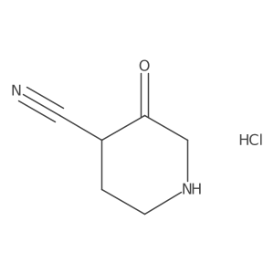 3-Oxopiperidine-4-carbonitrile hydrochloride Structure