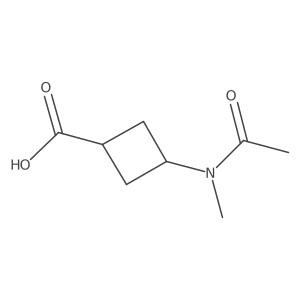 3-(N-methylacetamido)cyclobutane-1-carboxylic acid Structure