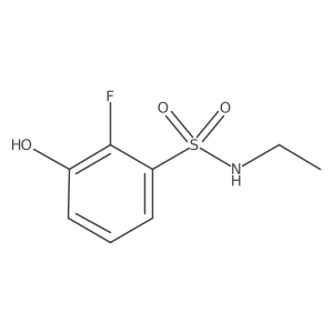 N-ethyl-2-fluoro-3-hydroxybenzene-1-sulfonamide结构式