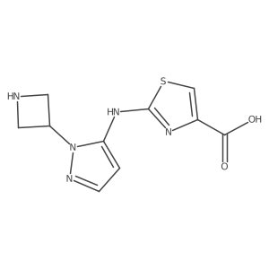 2-{[1-(azetidin-3-yl)-1H-pyrazol-5-yl]amino}-1,3-thiazole-4-carboxylic acid Structure