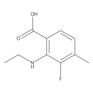 2-(Ethylamino)-3-fluoro-4-methylbenzoic acid结构式