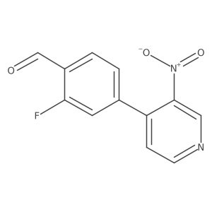 2-Fluoro-4-(3-nitropyridin-4-yl)benzaldehyde Structure