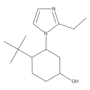 4-tert-butyl-3-(2-ethyl-1H-imidazol-1-yl)cyclohexan-1-ol结构式