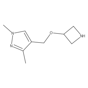 4-[(azetidin-3-yloxy)methyl]-1,3-dimethyl-1H-pyrazole结构式