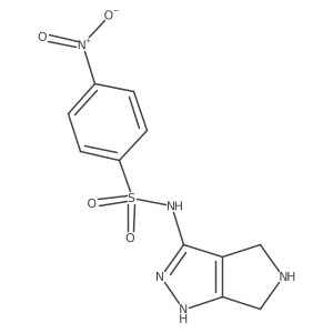 4-nitro-N-{1H,4H,5H,6H-pyrrolo[3,4-c]pyrazol-3-yl}benzene-1-sulfonamide结构式