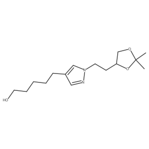 5-{1-[2-(2,2-dimethyl-1,3-dioxolan-4-yl)ethyl]-1H-pyrazol-4-yl}pentan-1-ol Structure