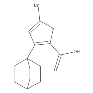 3-{Bicyclo[2.2.2]octan-1-yl}-5-bromothiophene-2-carboxylic acid Structure