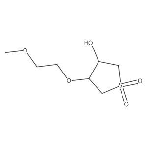 3-Hydroxy-4-(2-methoxyethoxy)-1lambda6-thiolane-1,1-dione Structure