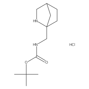 Tert-butyl N-(2-azabicyclo[2.2.1]heptan-1-ylmethyl)carbamate;hydrochloride结构式