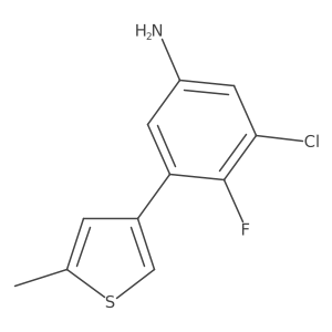 3-Chloro-4-fluoro-5-(5-methylthiophen-3-yl)aniline Structure
