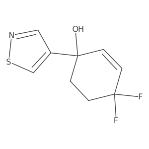 4,4-Difluoro-1-(1,2-thiazol-4-yl)cyclohex-2-en-1-ol Structure