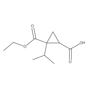 2-Ethoxycarbonyl-2-propan-2-ylcyclopropane-1-carboxylic acid结构式