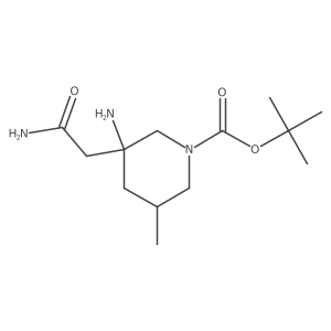 Tert-butyl 3-amino-3-(carbamoylmethyl)-5-methylpiperidine-1-carboxylate Structure