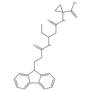 1-[(3S)-3-({[(9H-fluoren-9-yl)methoxy]carbonyl}amino)pentanamido]cyclopropane-1-carboxylic acid Structure