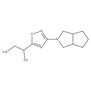 (1S)-1-{3-[(3aR,6aS)-octahydrocyclopenta[c]pyrrol-2-yl]-1,2,4-oxadiazol-5-yl}-2-aminoethan-1-ol结构式