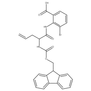 3-bromo-2-[2-({[(9H-fluoren-9-yl)methoxy]carbonyl}amino)pent-4-enamido]benzoic acid结构式