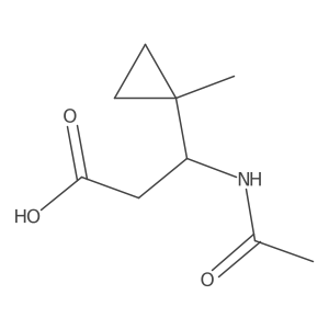 3-Acetamido-3-(1-methylcyclopropyl)propanoic acid Structure