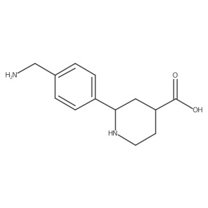 2-[4-(Aminomethyl)phenyl]piperidine-4-carboxylic acid结构式