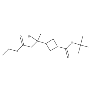 Tert-butyl 3-(2-amino-4-ethoxy-4-oxobutan-2-yl)azetidine-1-carboxylate结构式