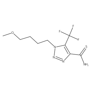 1-(4-methoxybutyl)-5-(trifluoromethyl)-1H-1,2,3-triazole-4-carbothioamide Structure