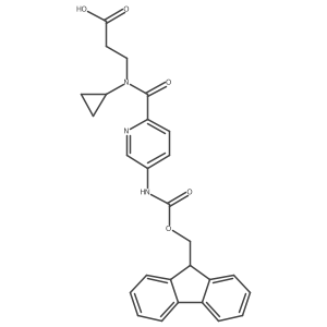 3-{N-cyclopropyl-1-[5-({[(9H-fluoren-9-yl)methoxy]carbonyl}amino)pyridin-2-yl]formamido}propanoic acid结构式