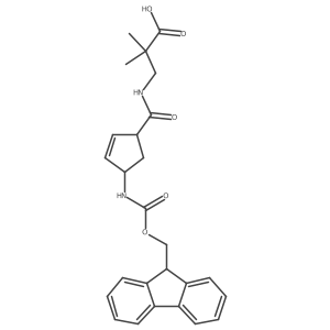 3-{[4-({[(9H-fluoren-9-yl)methoxy]carbonyl}amino)cyclopent-2-en-1-yl]formamido}-2,2-dimethylpropanoic acid Structure