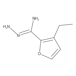 (Z)-N'-amino-3-ethylfuran-2-carboximidamide结构式